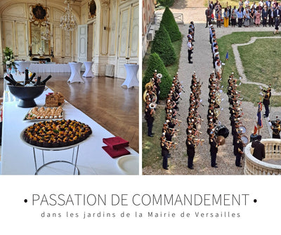 Passation de commandement dans les jardins de la Mairie de Versailles