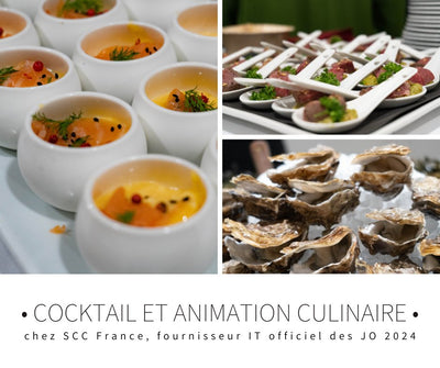 Cocktail et animation culinaire chez SCC France, fournisseur IT officiel des JO 2024
