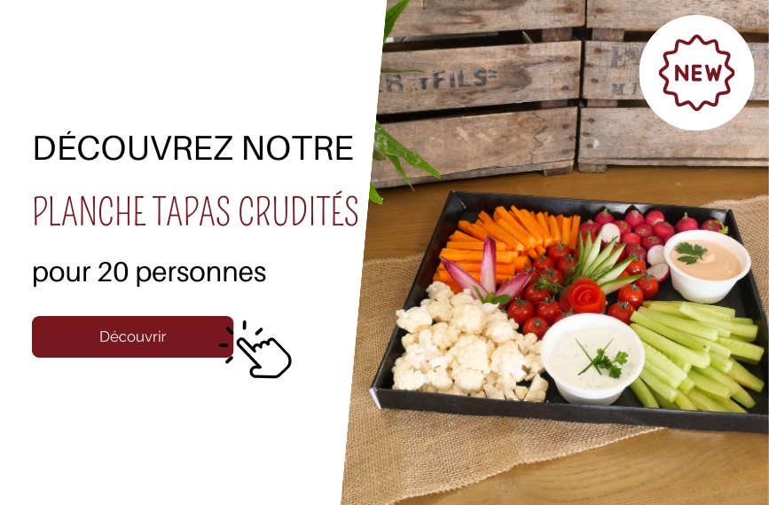 Découvrez notre planche tapas crudités pour 20 personnes – Firmin Traiteur