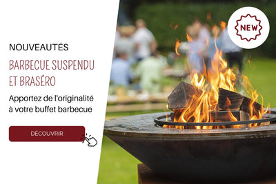 Barbecue suspendu et braséro : Apportez de l'originalité à votre buffet barbecue avec nos nouveautés